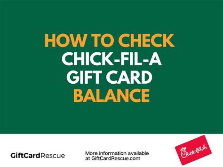 Chick Fil-A gift card balance