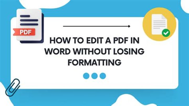 Edit pdf in word - How To Discuss