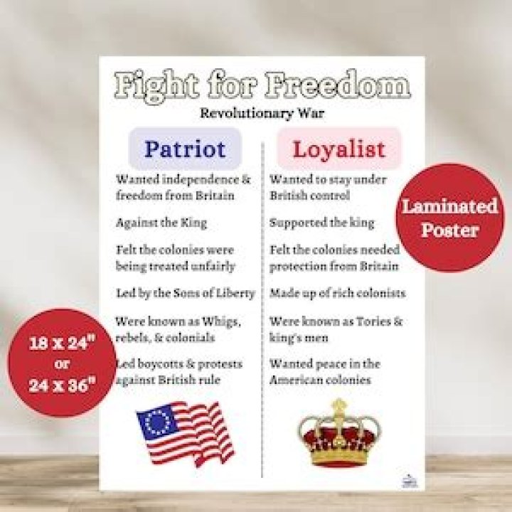 How did loyalists feel about Patriots