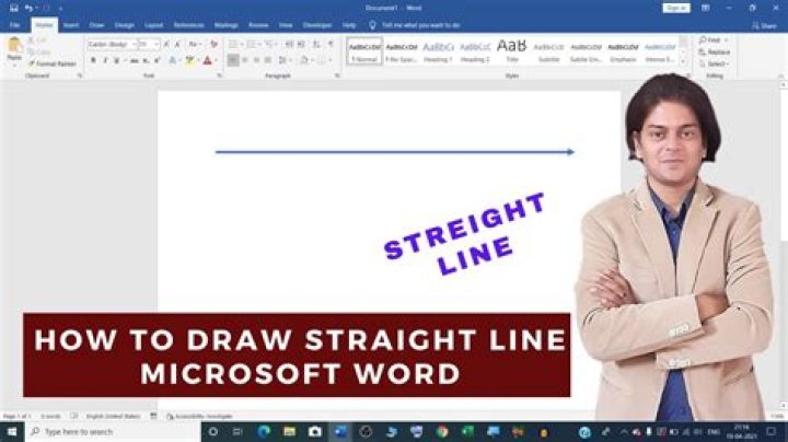 How do I draw a straight line in Word