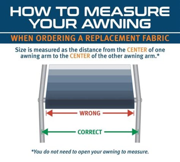 How do I measure my RV awning for replacement?