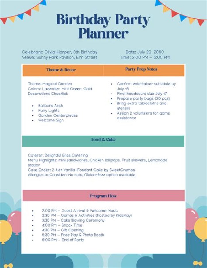 How do I start planning a birthday party