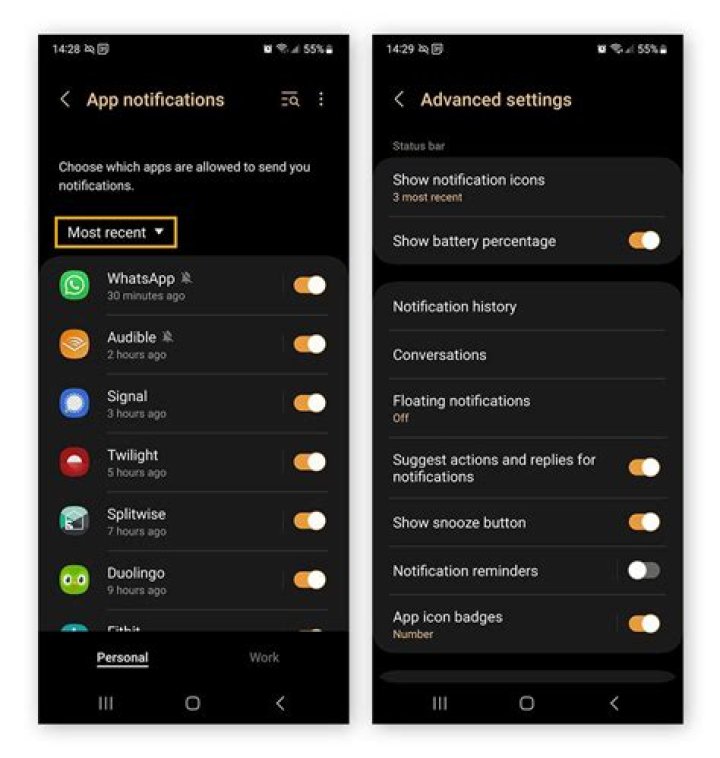 How do you get your messages to pop up on Android