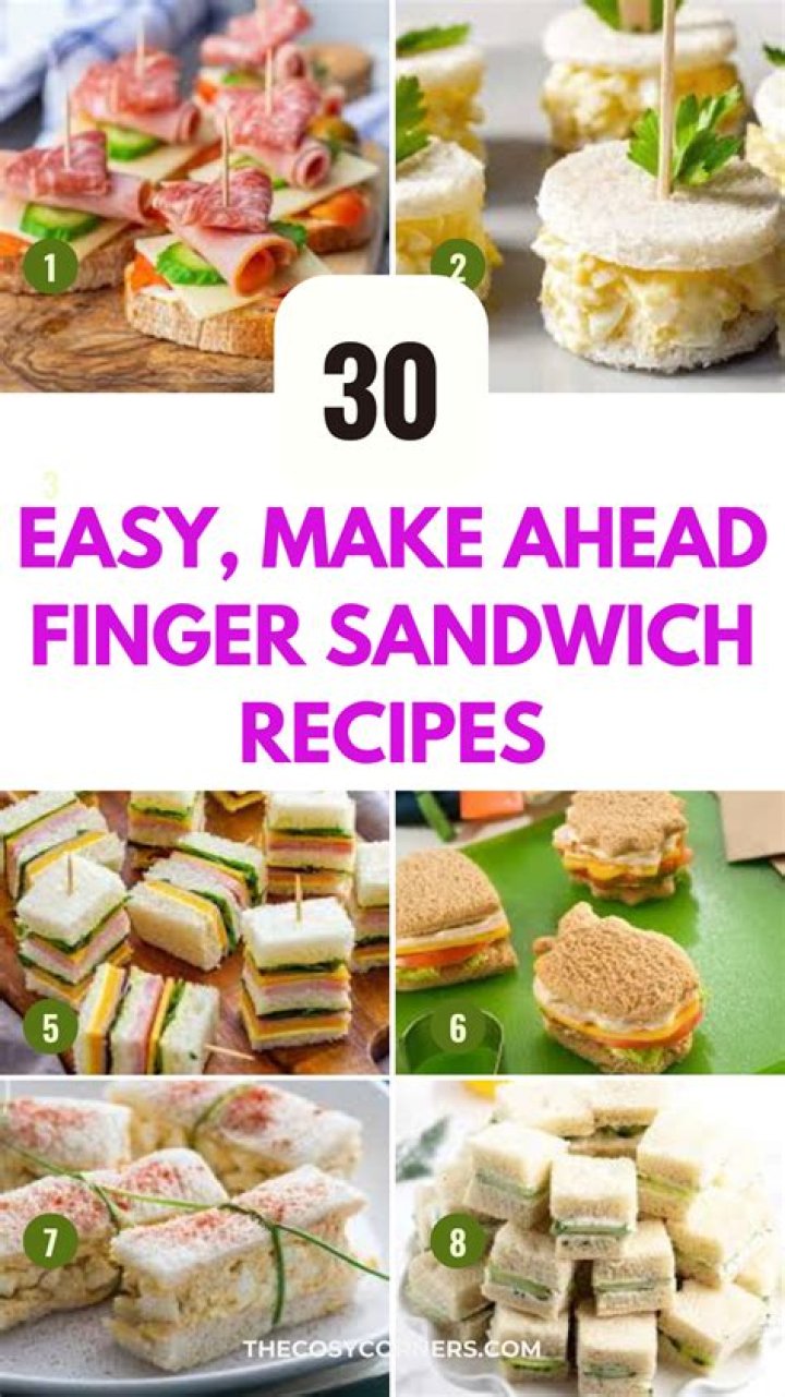 How do you make a finger shaped sandwich?