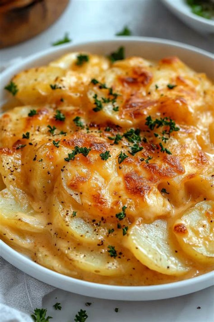 How do you moisten scalloped potatoes?