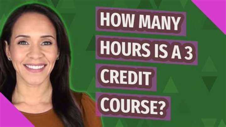 How many hours is a 3 credit course