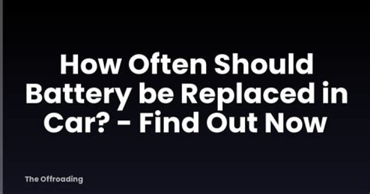 How many years should a battery be replaced?