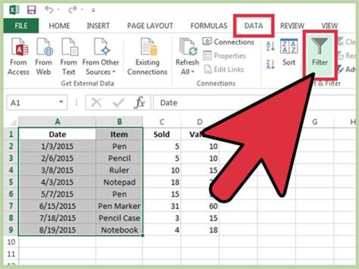 How to filter in excel