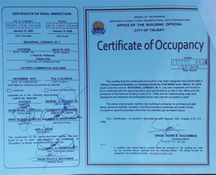 occupancy permit