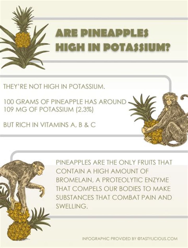 potassium in pineapple