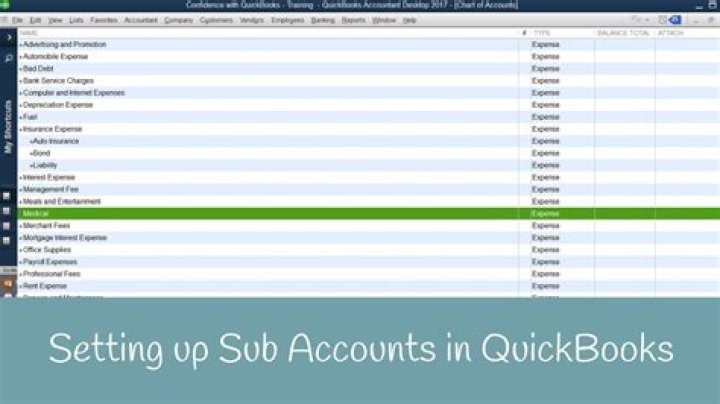 Quickbooks Sub Accounts - How To Discuss
