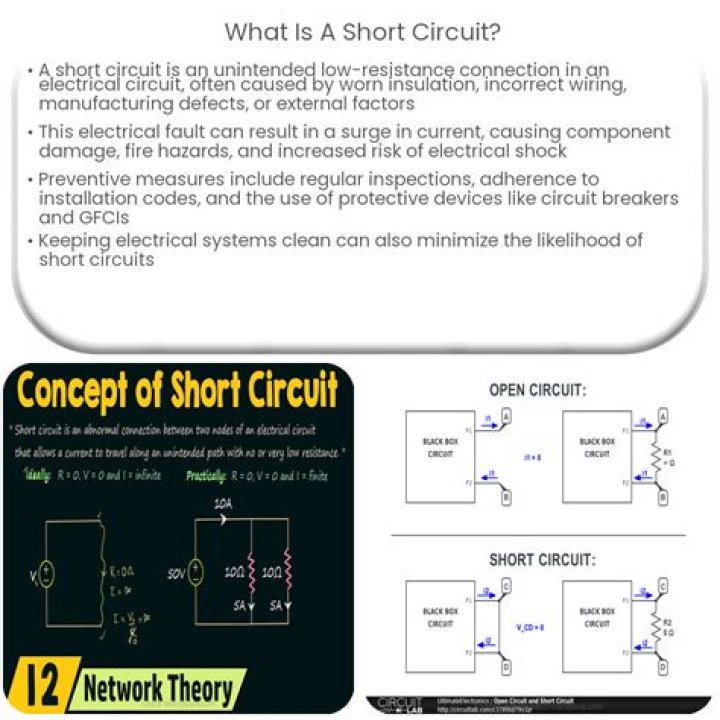 What causes a TV to short circuit?