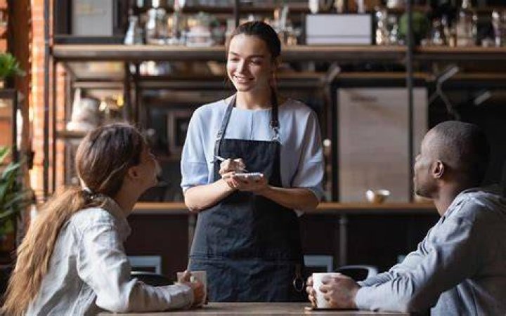 What do waiters and waitresses say when you ask for something?