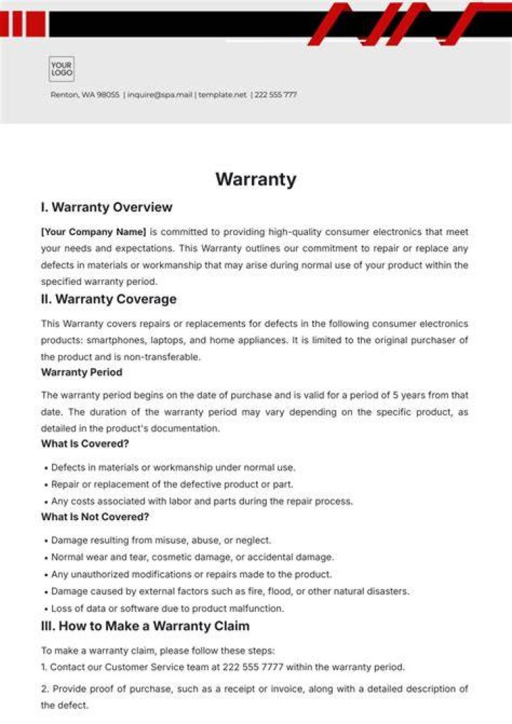 What does my Sears warranty cover