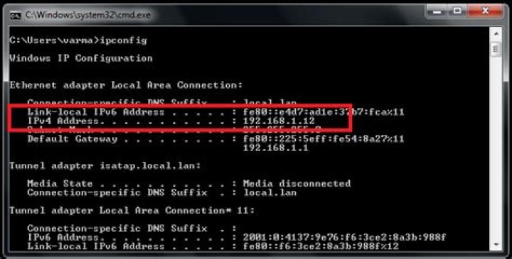 what is my local ip address