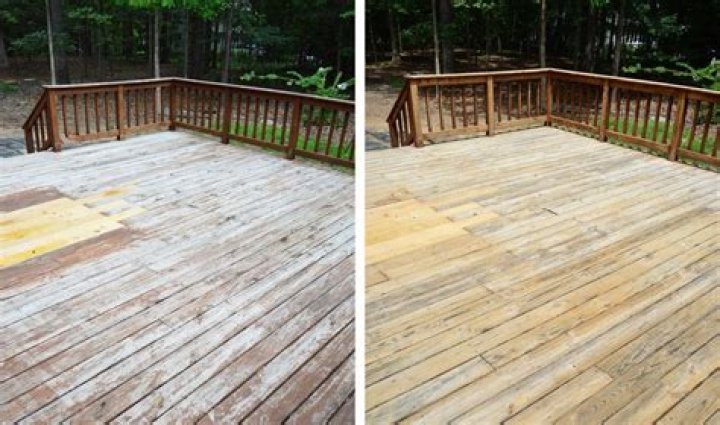 What should I use to clean my deck before staining