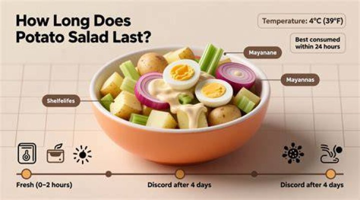 What temperature does potato salad go bad?