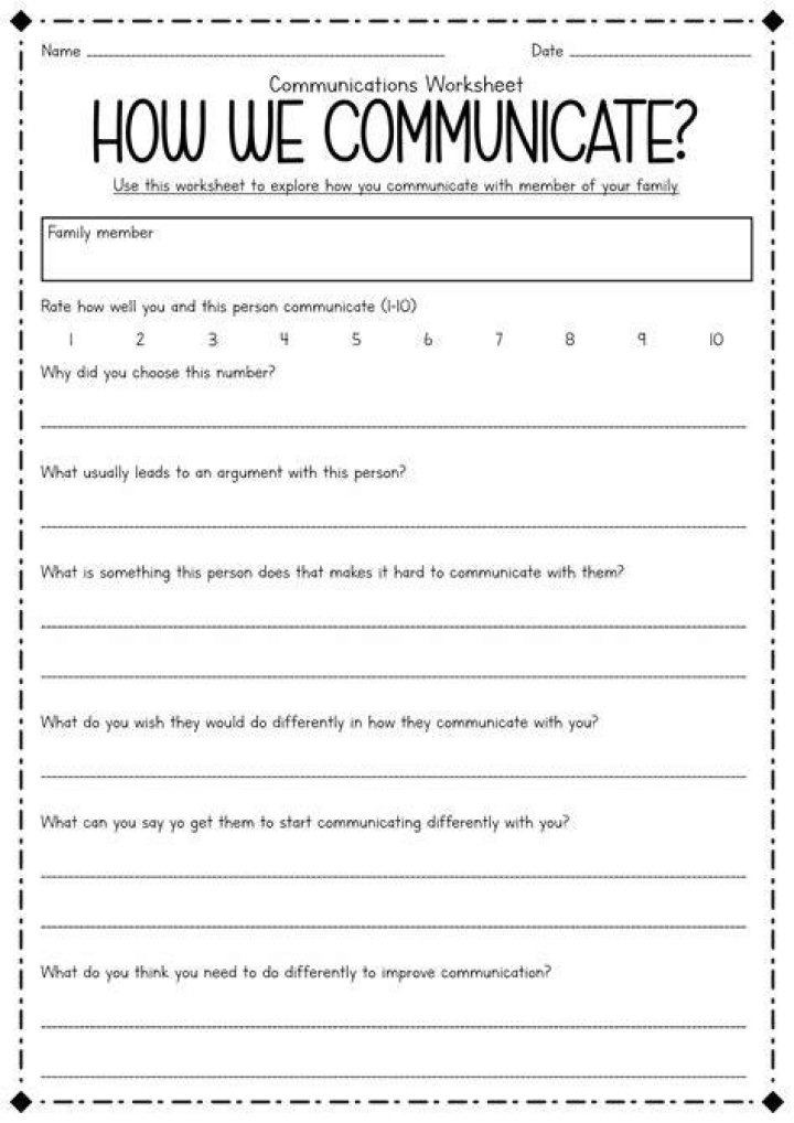Worksheet - How To Discuss